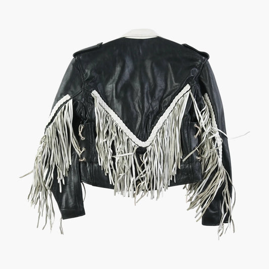 Leather Western Fringe Jacket