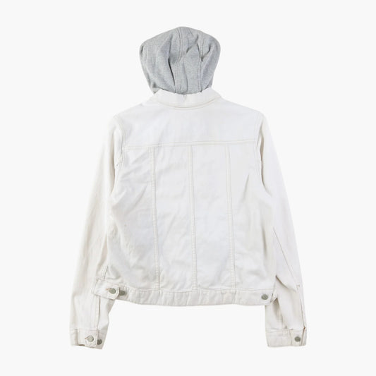 Hooded Denim Jacket - White