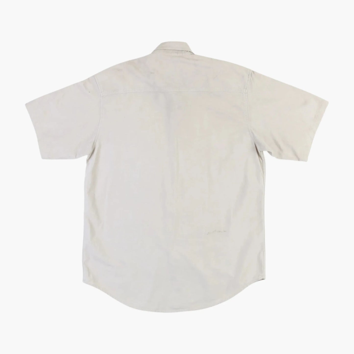 Short Sleeve Button-up Shirt - Beige