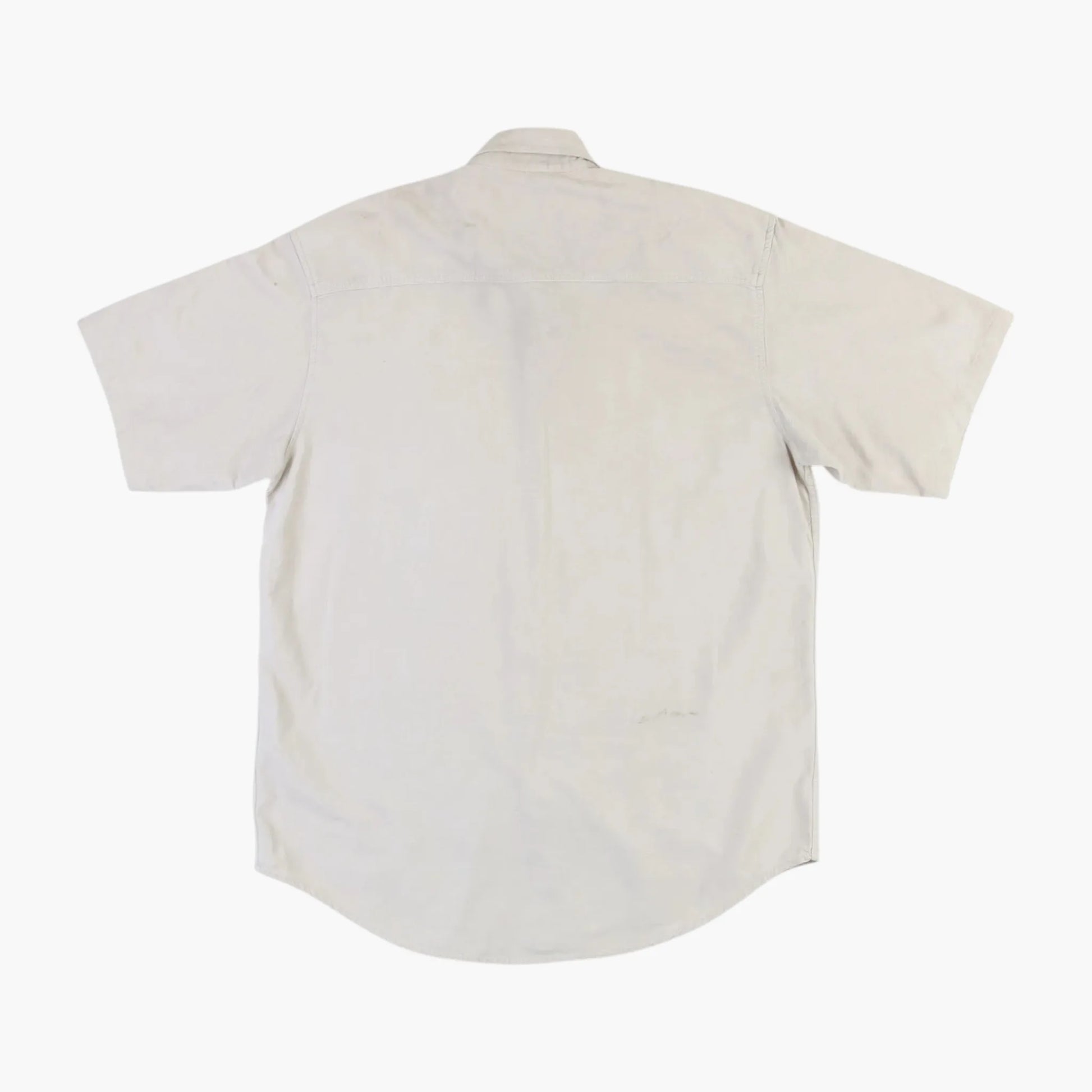 Short Sleeve Button-up Shirt - Beige