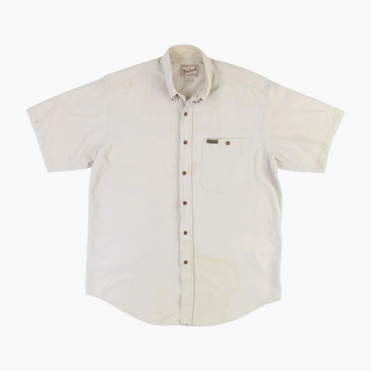Short Sleeve Button-up Shirt - Beige