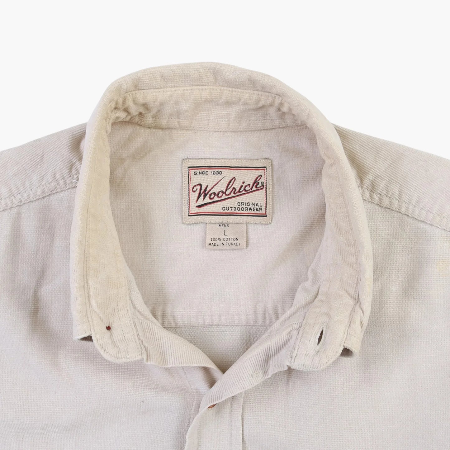 Short Sleeve Button-up Shirt - Beige