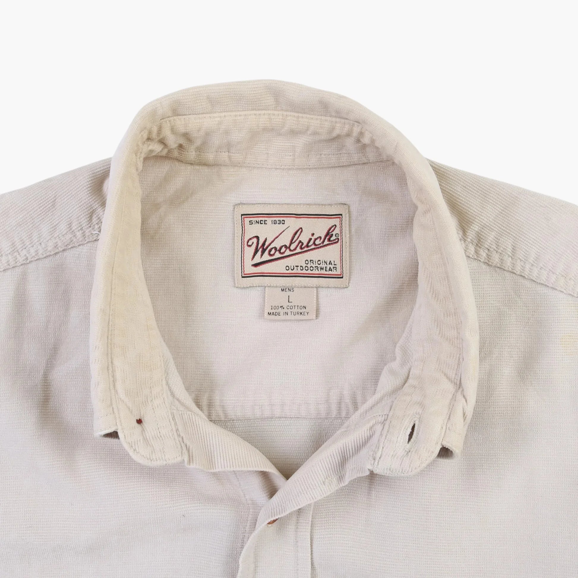 Short Sleeve Button-up Shirt - Beige