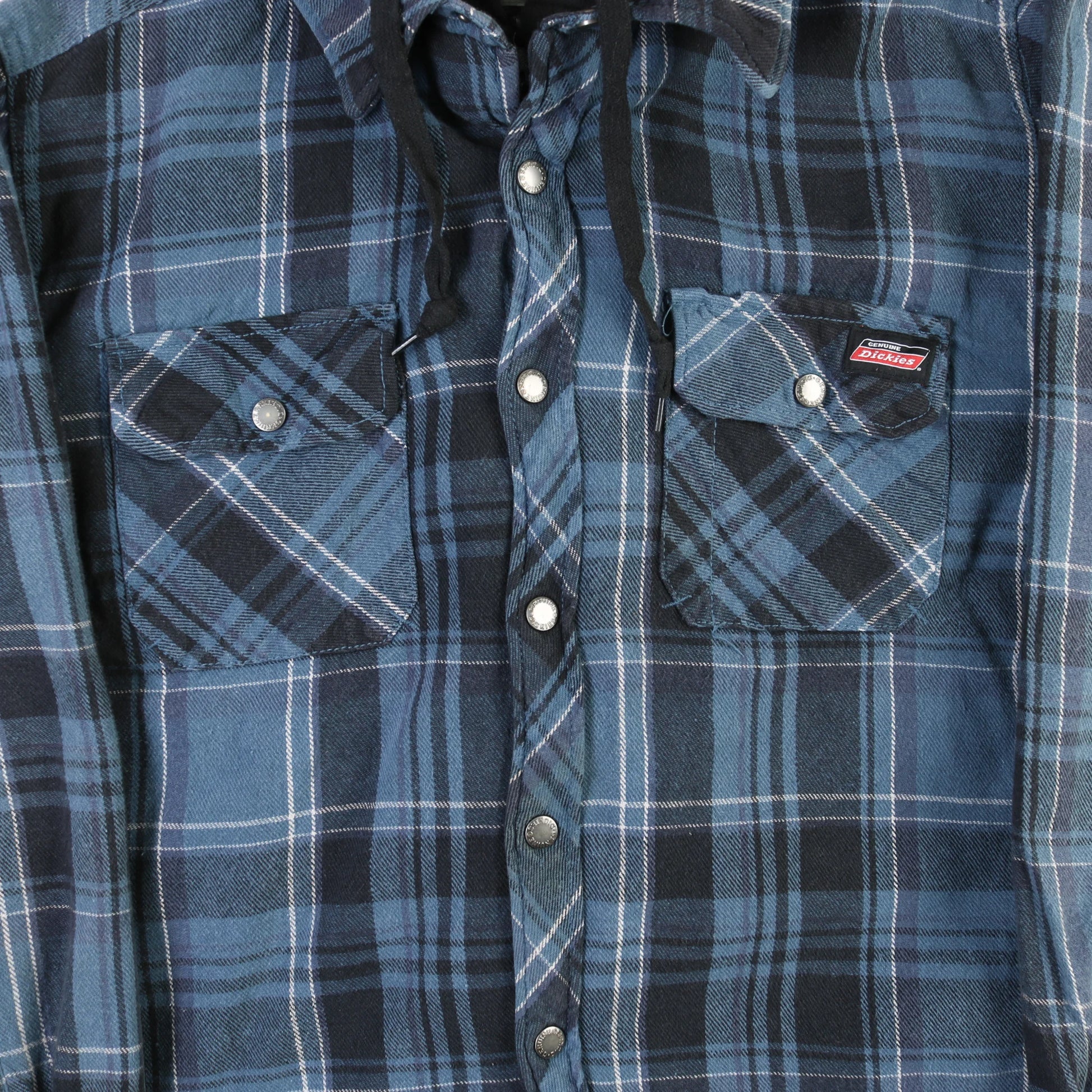 Hooded Flannel Jacket - Blue