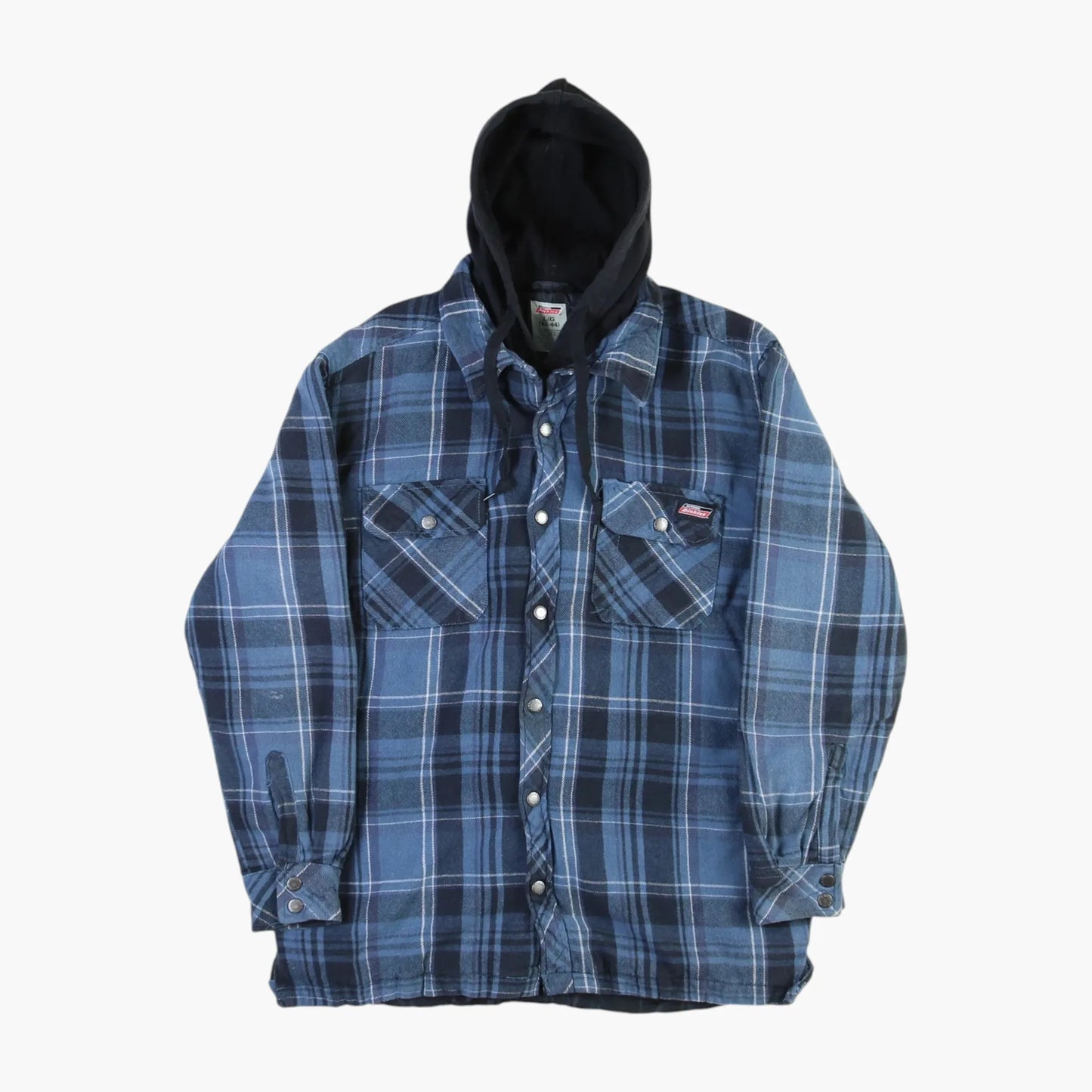 Hooded Flannel Jacket - Blue