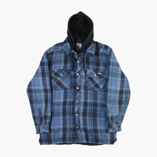 Hooded Flannel Jacket - Blue