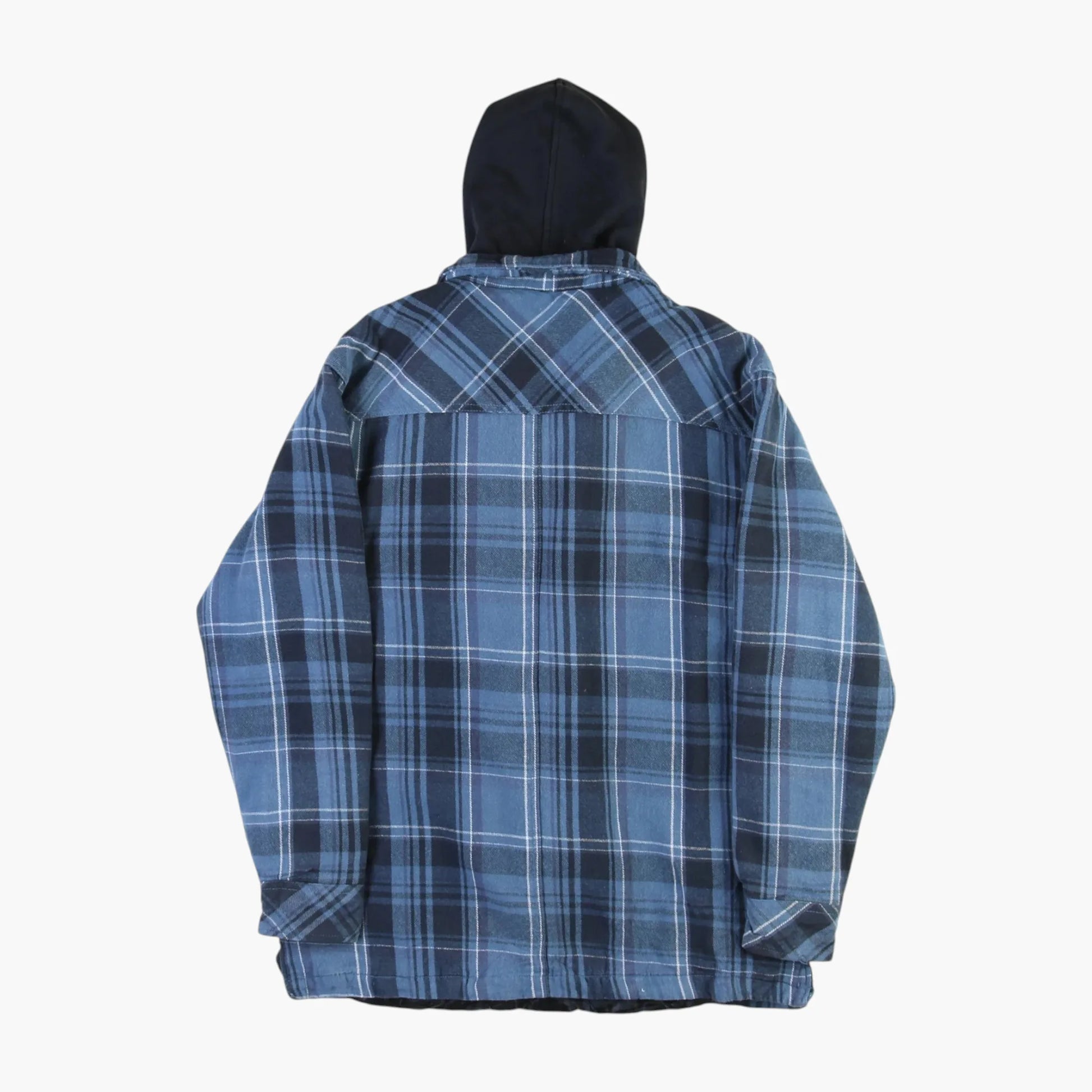 Hooded Flannel Jacket - Blue