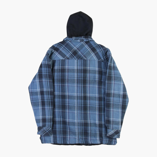 Hooded Flannel Jacket - Blue