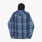 Hooded Flannel Jacket - Blue