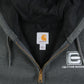 Vintage Hooded Thermal Sweatshirt - Grey