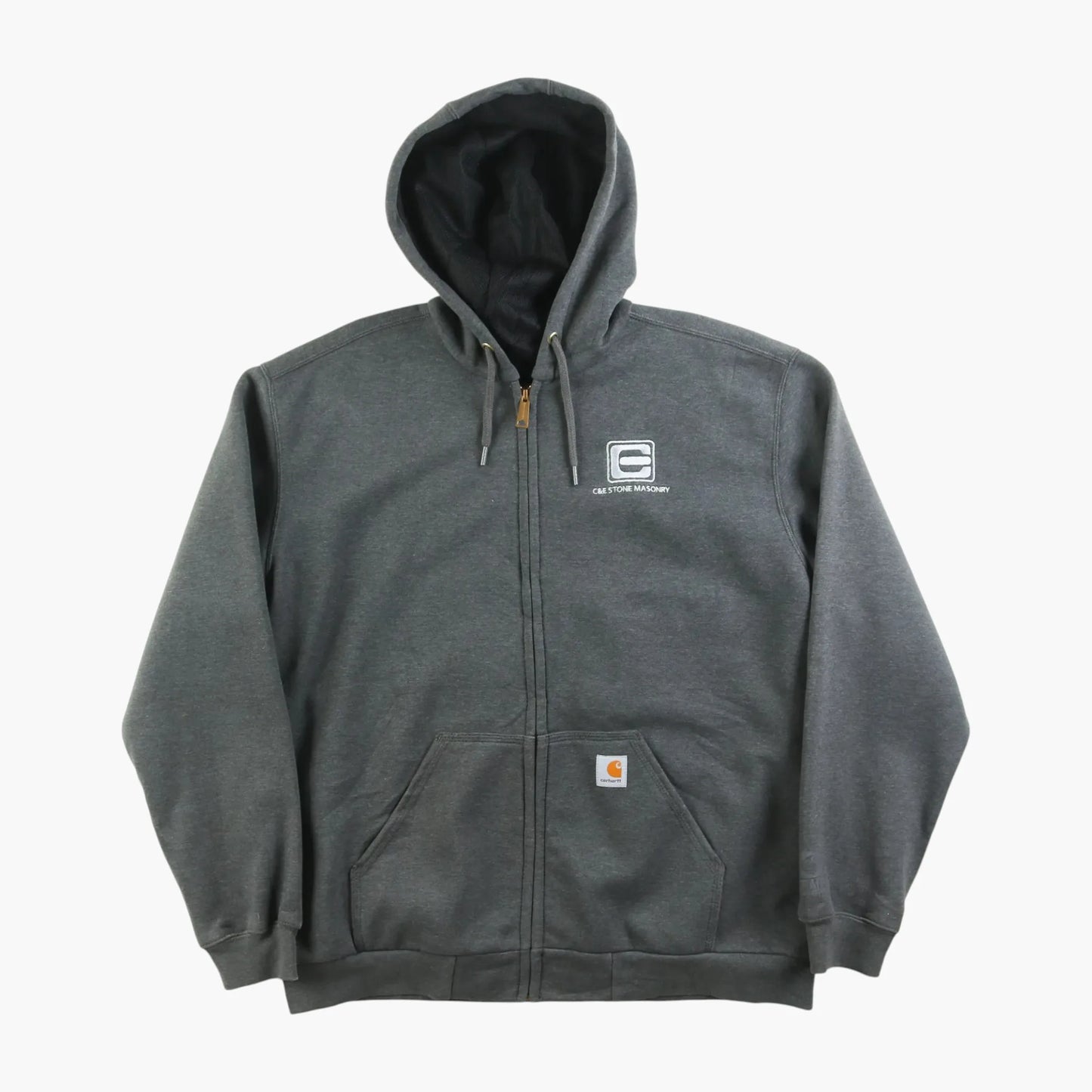 Vintage Hooded Thermal Sweatshirt - Grey