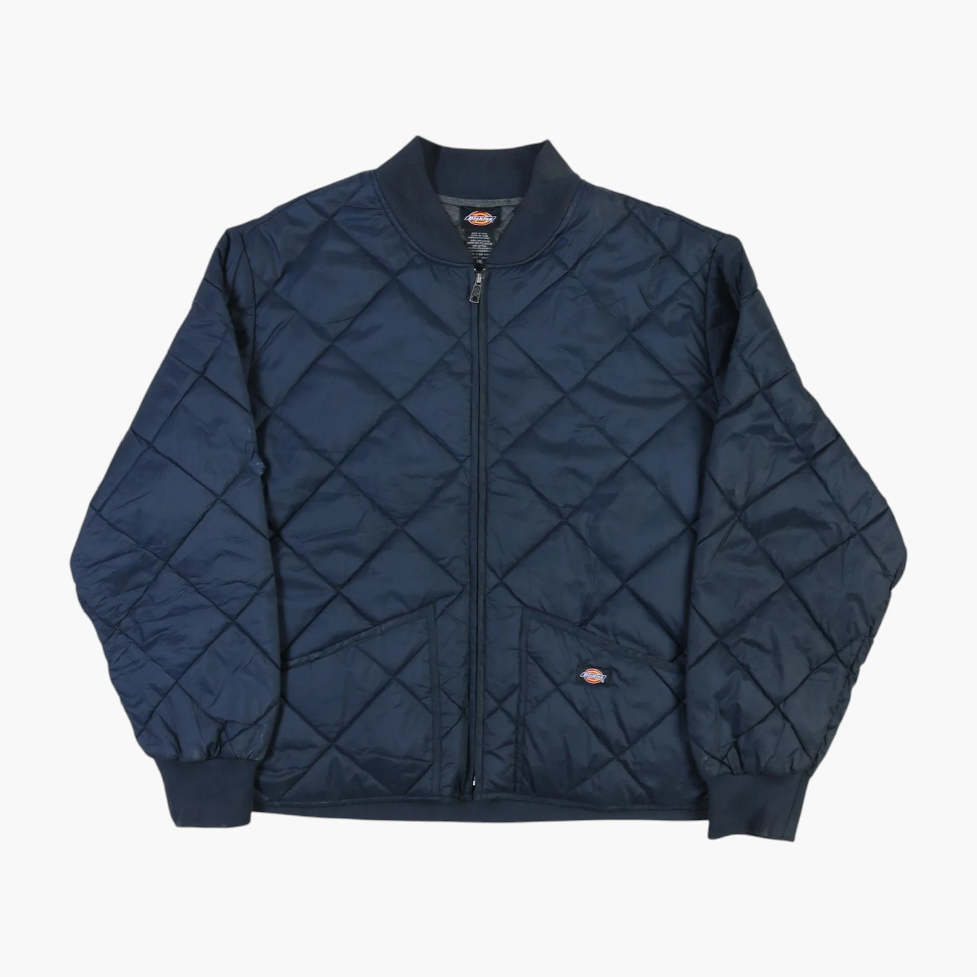 Quilted Bomber Jacket - Navy