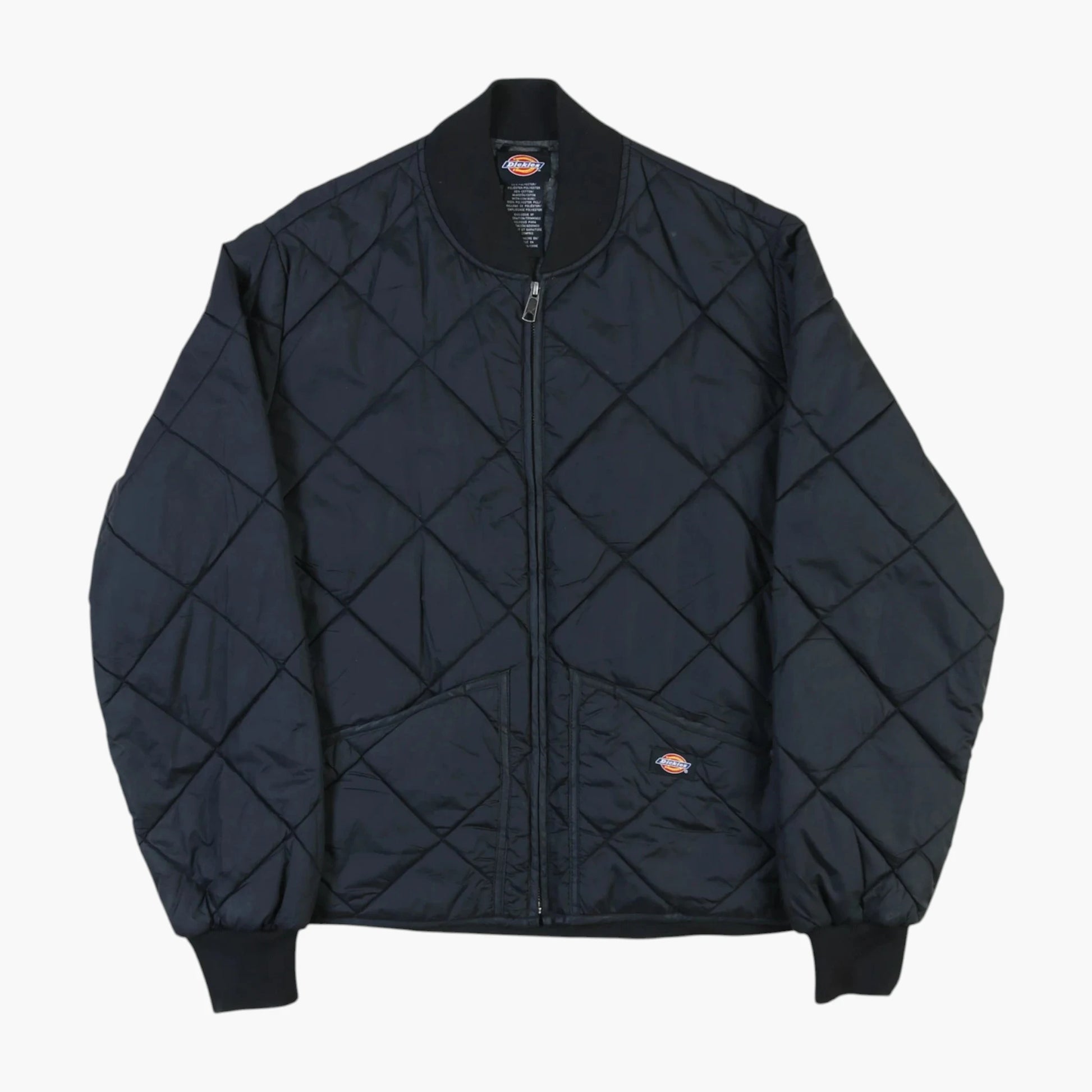 Quilted Bomber Jacket - Black