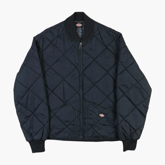 Quilted Bomber Jacket - Black