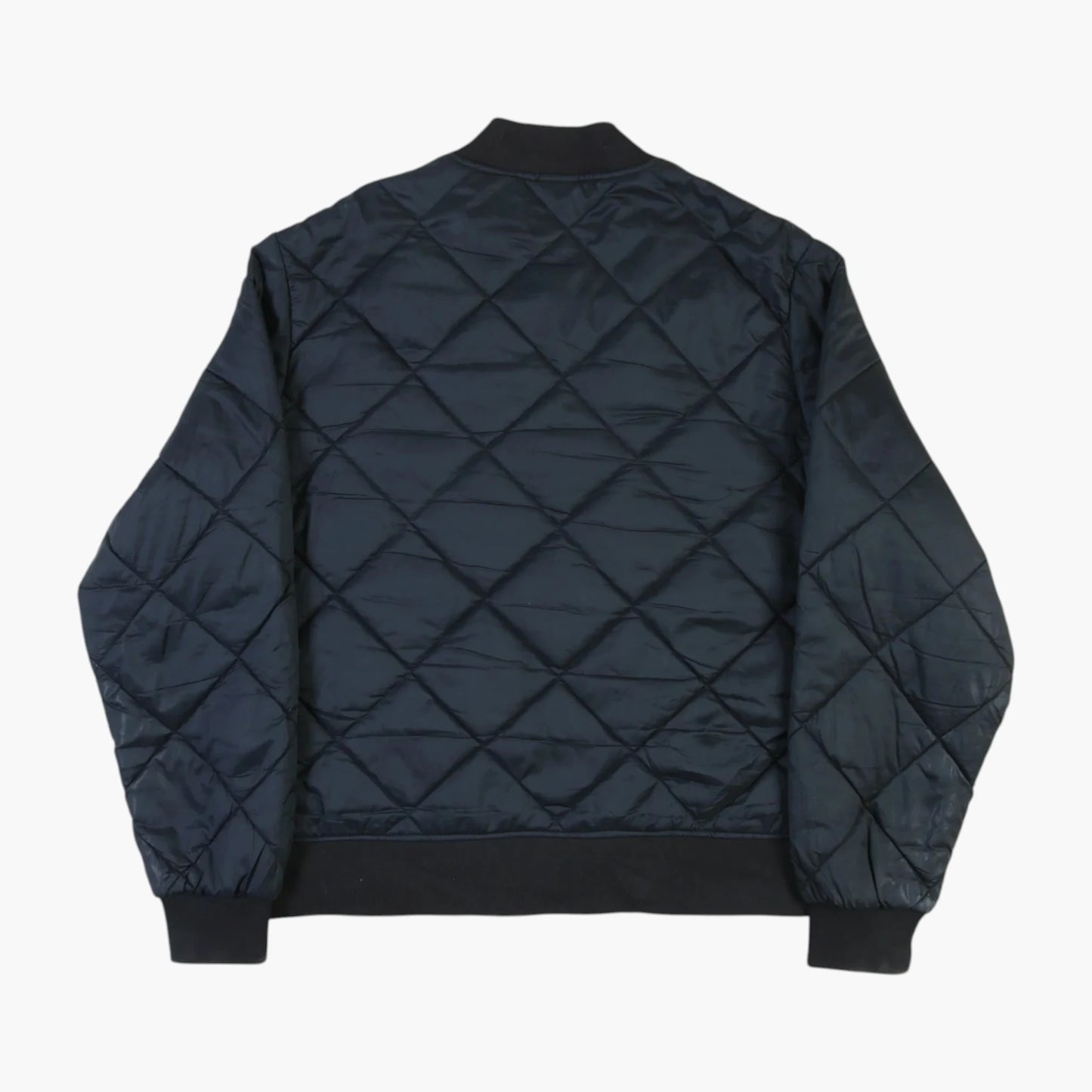 Quilted Bomber Jacket - Black