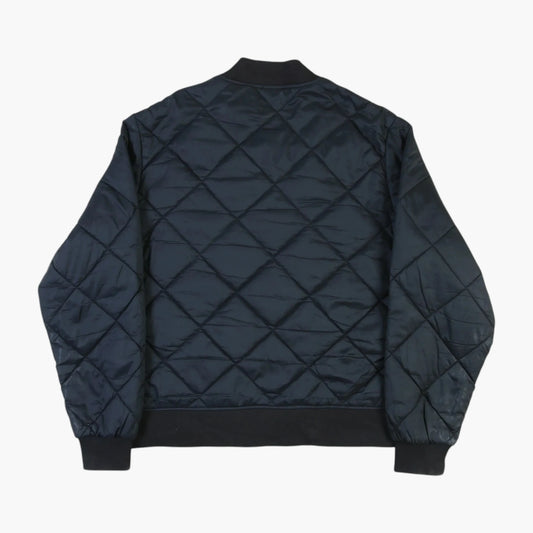 Quilted Bomber Jacket - Black