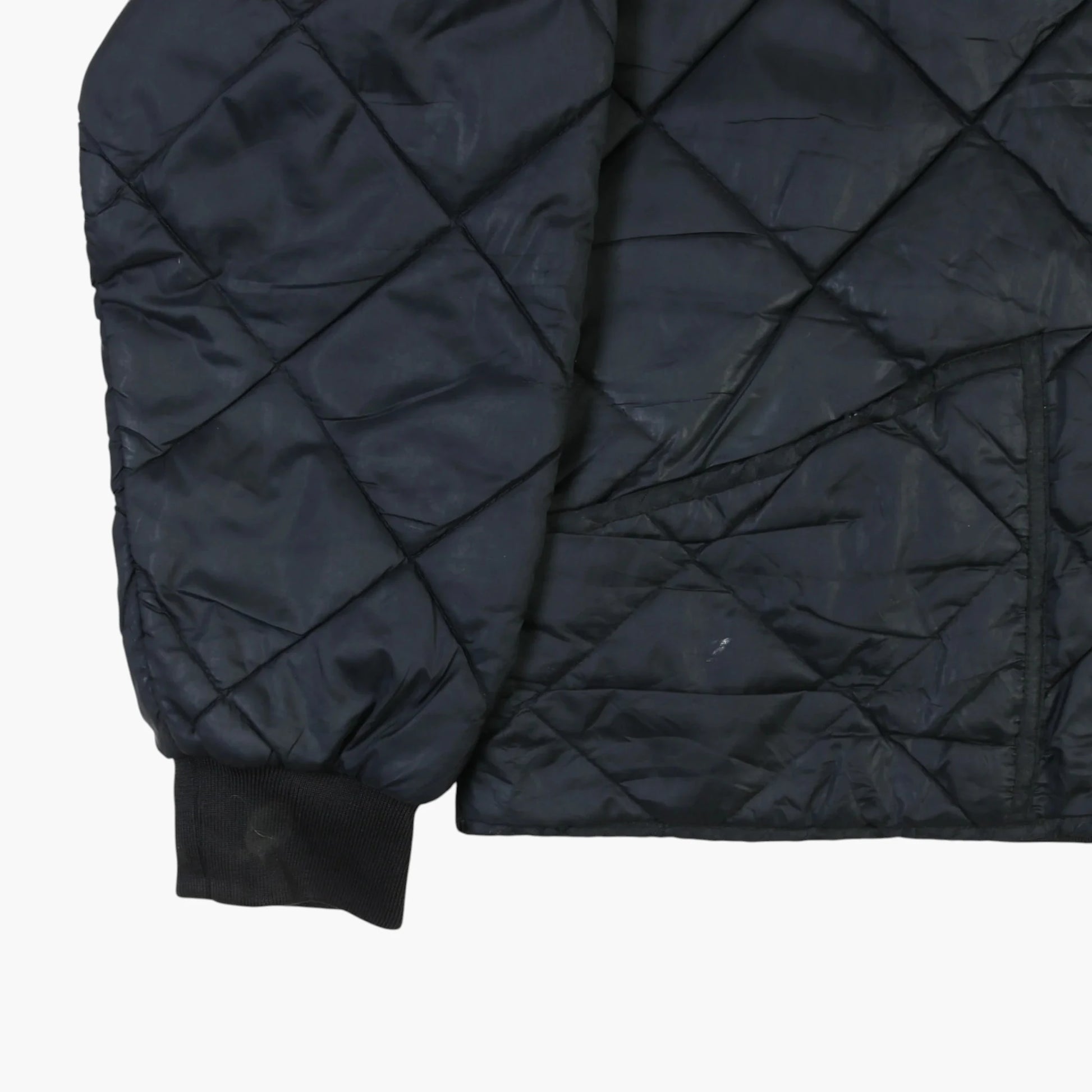 Quilted Bomber Jacket - Black