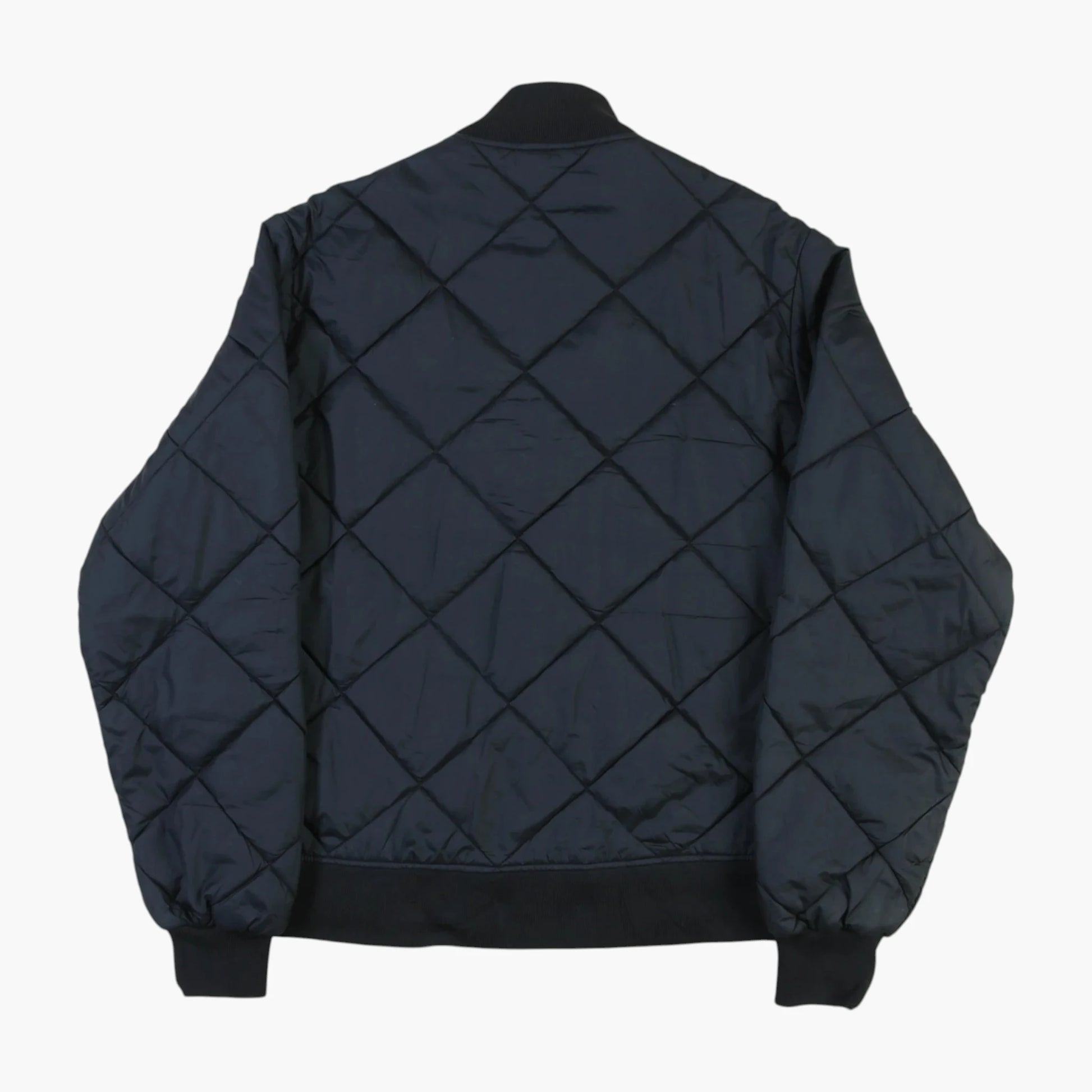 Quilted Bomber Jacket - Black