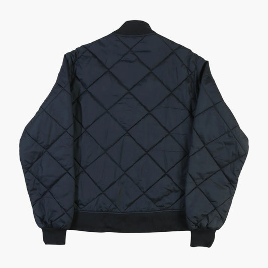 Quilted Bomber Jacket - Black