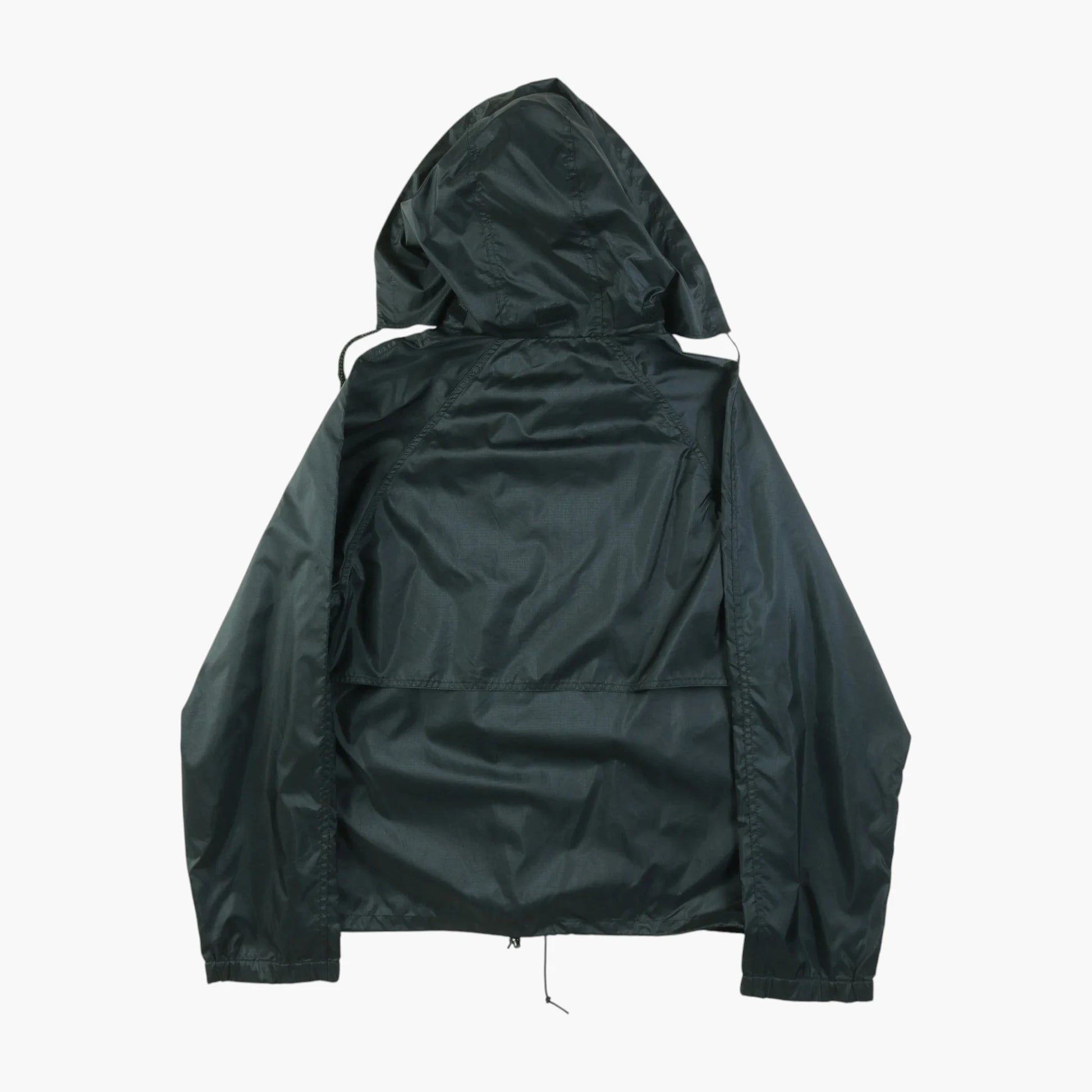 Hooded Windbreaker Jacket - Black