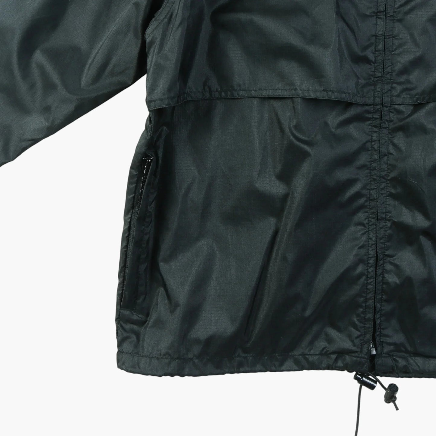 Hooded Windbreaker Jacket - Black