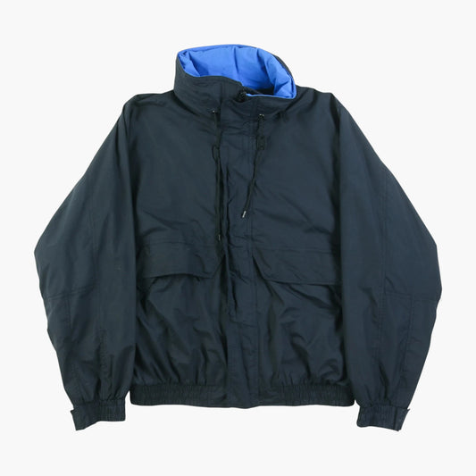 Hooded Windbreaker Jacket - Black