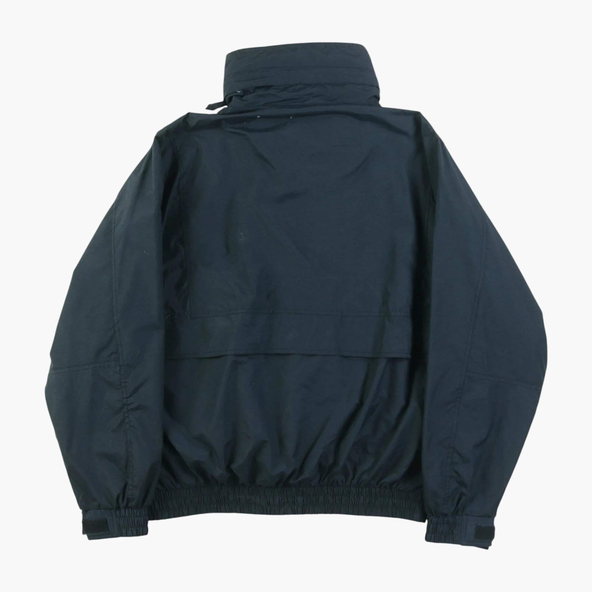 Hooded Windbreaker Jacket - Black