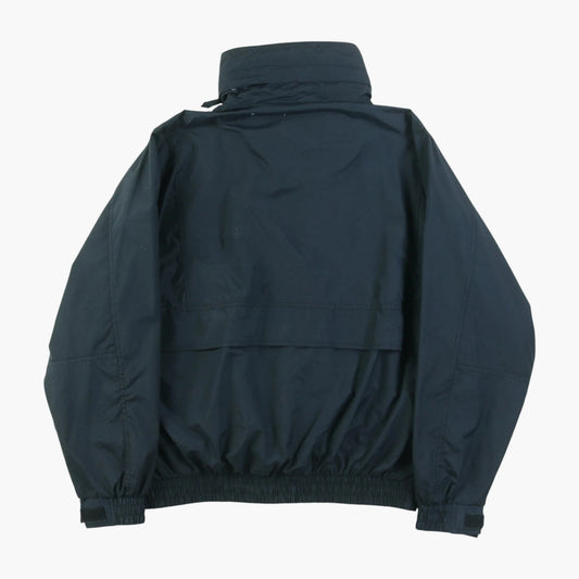 Hooded Windbreaker Jacket - Black