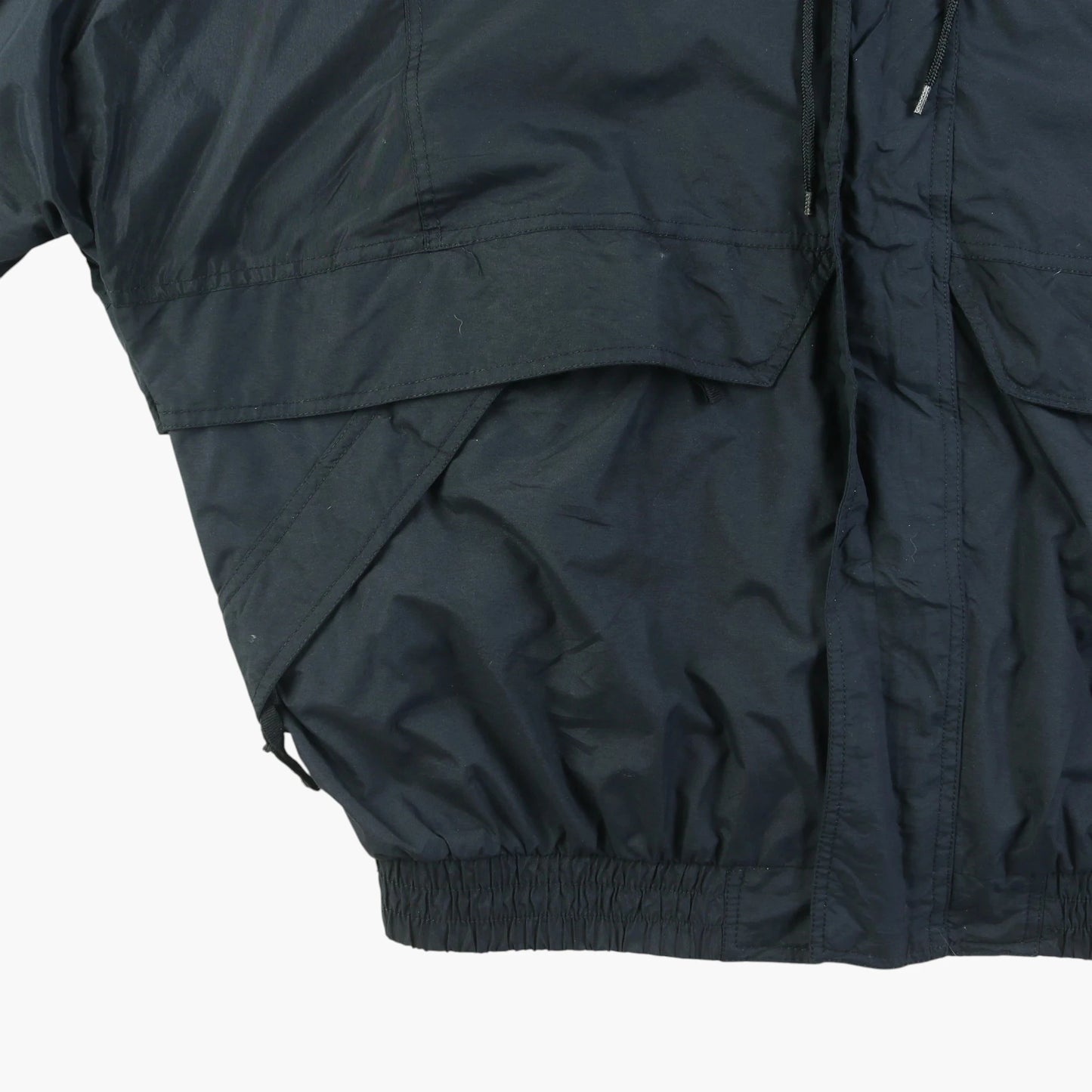 Hooded Windbreaker Jacket - Black