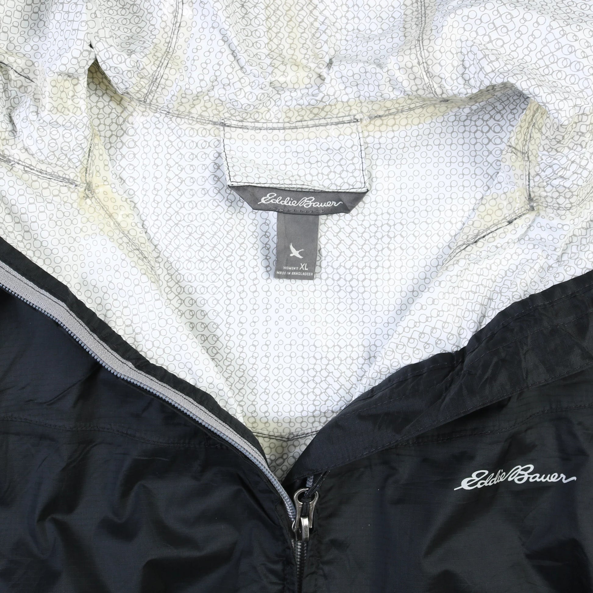 Hooded Windbreaker Jacket - Black