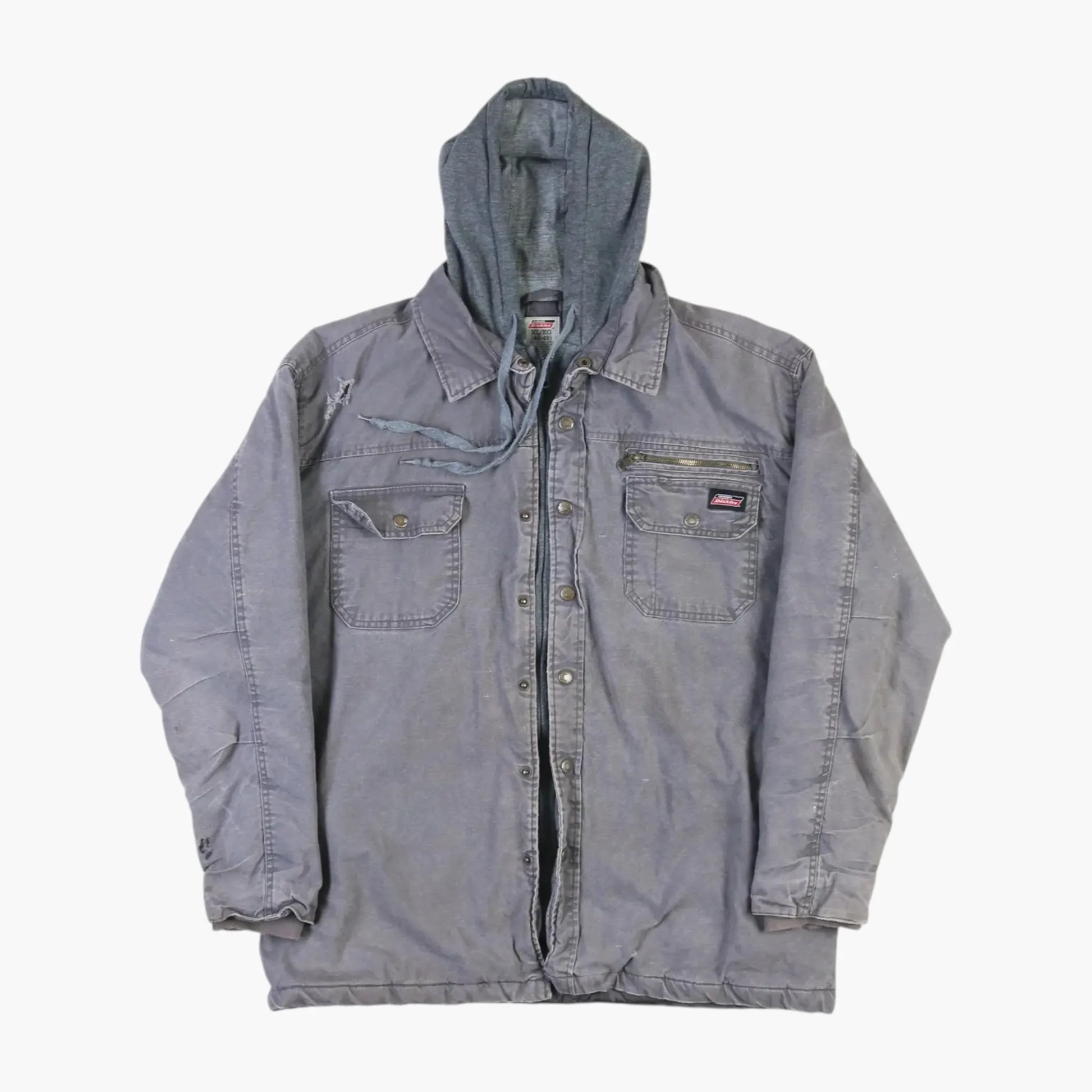 Hooded Work Jacket - Grey