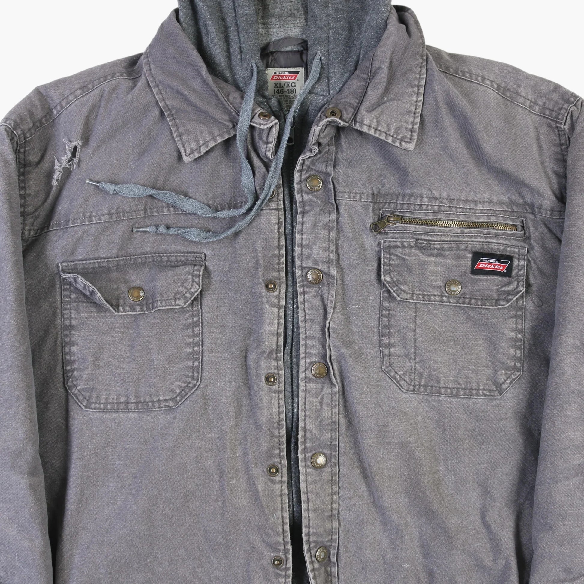 Hooded Work Jacket - Grey