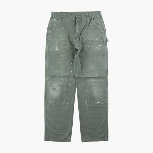 Vintage Double Knee Carpenter Pants - Green - 34/34
