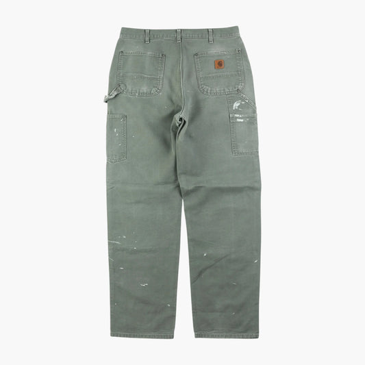 Vintage Double Knee Carpenter Pants - Green - 34/34