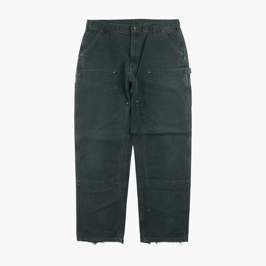 Vintage Double Knee Carpenter Pants - Black - 38/34