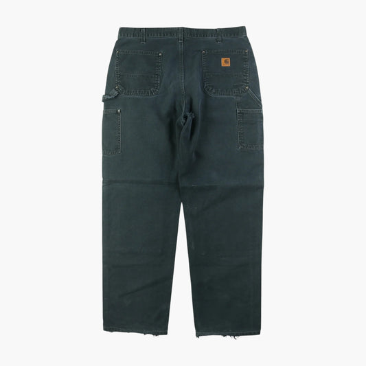 Vintage Double Knee Carpenter Pants - Black - 38/34