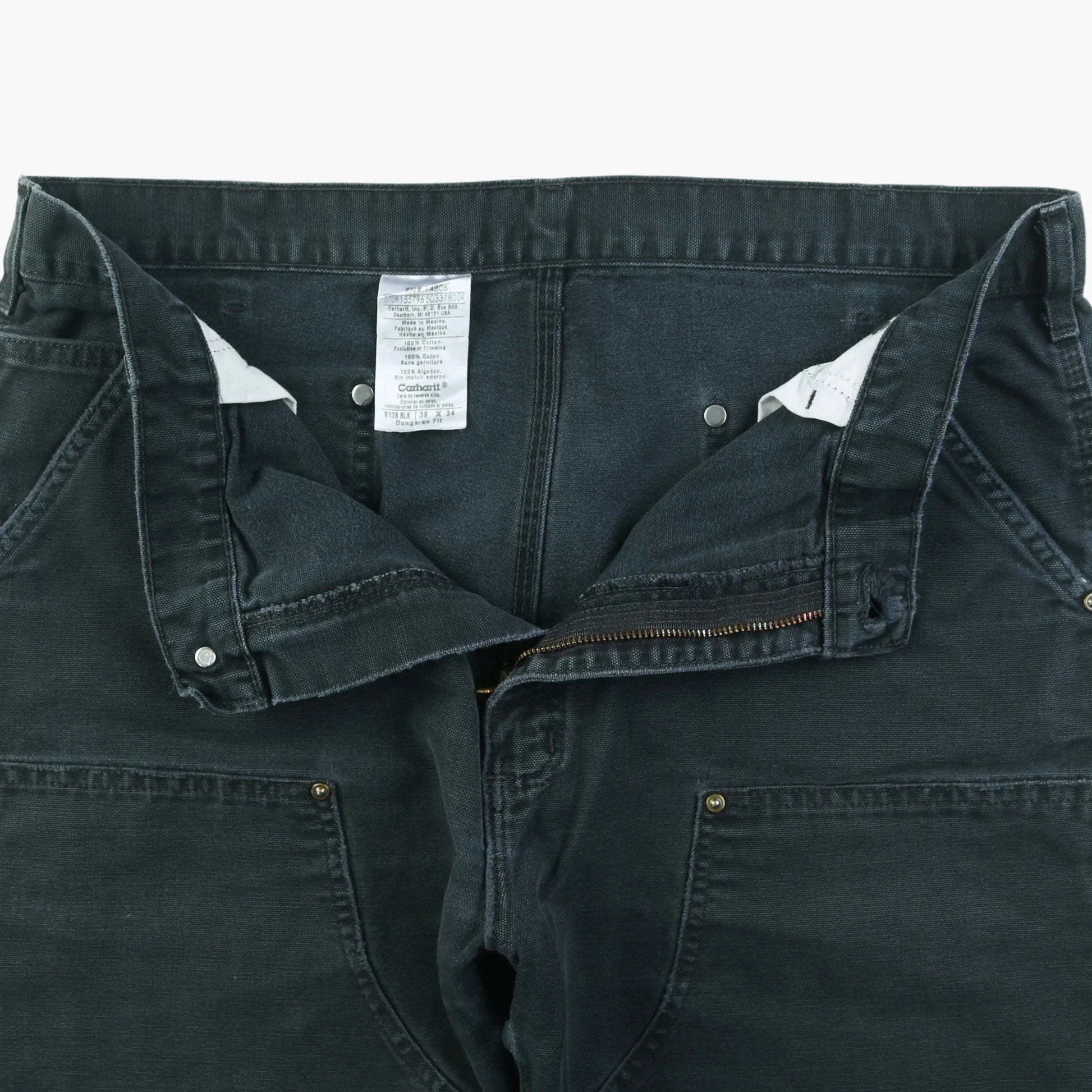 Vintage Double Knee Carpenter Pants - Black - 38/34