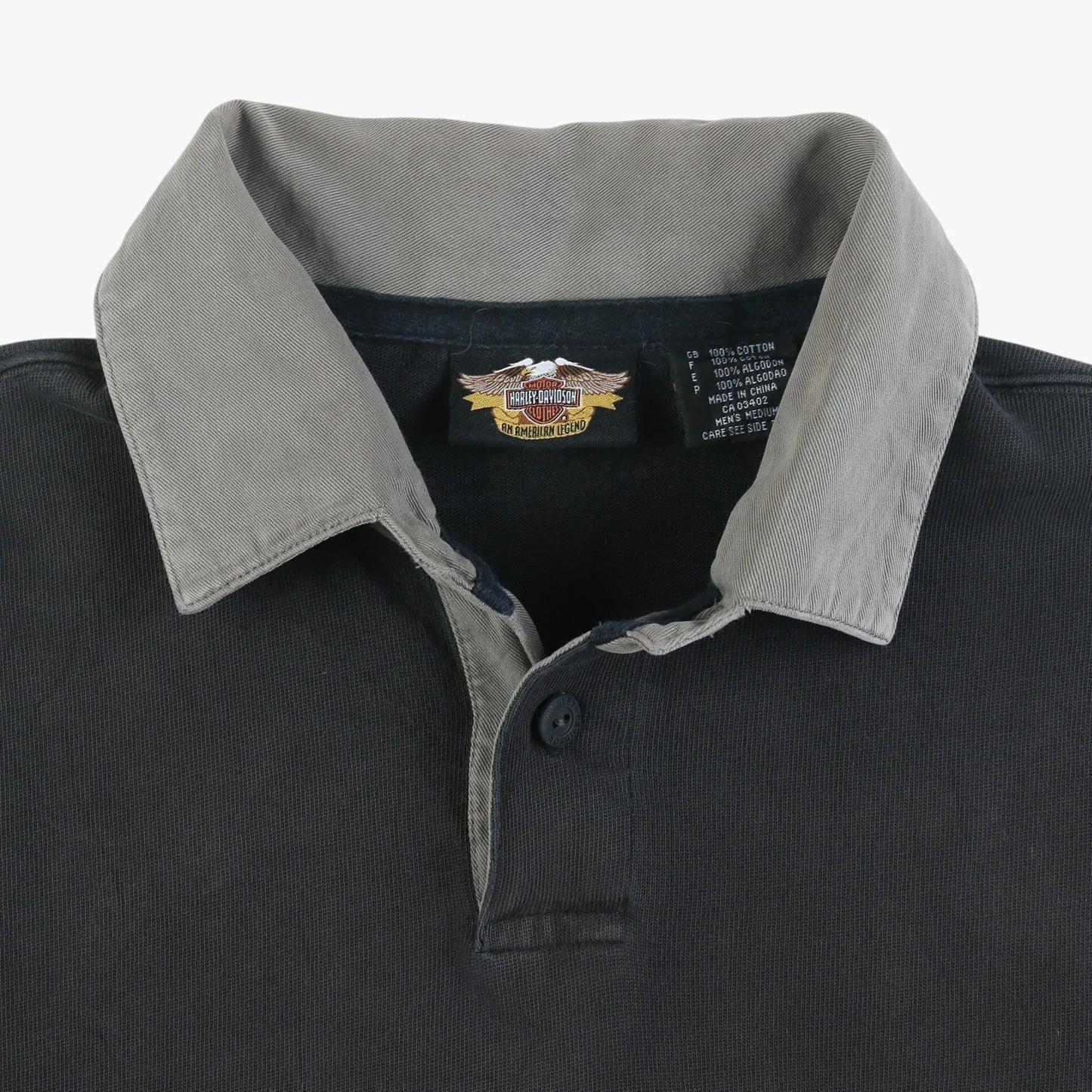 'Harley Davidson' Long Sleeve Polo