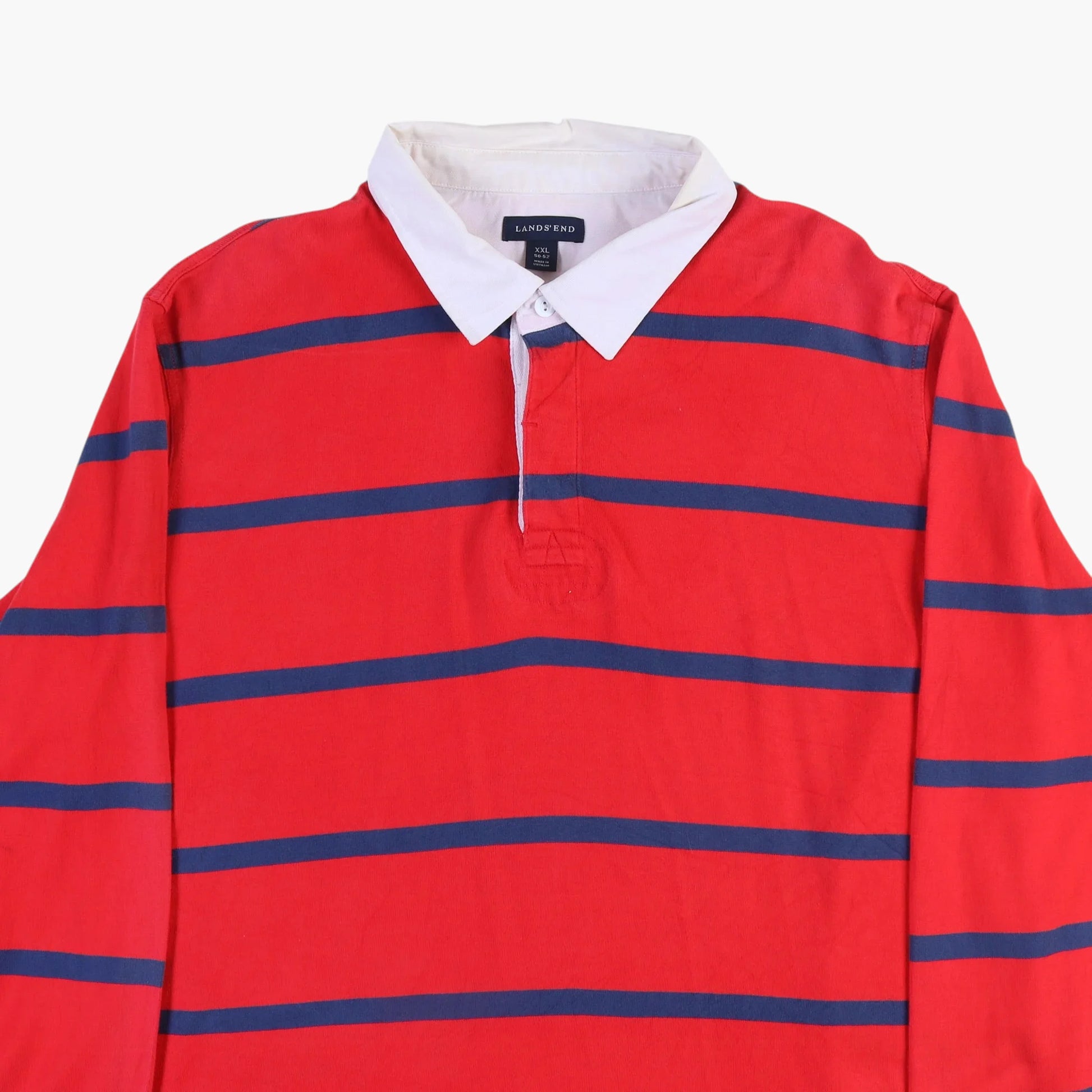 Lands' End Rugby Shirt - Red Stripe