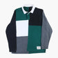 Aeropostale Rugby Shirt - Green Patchwork
