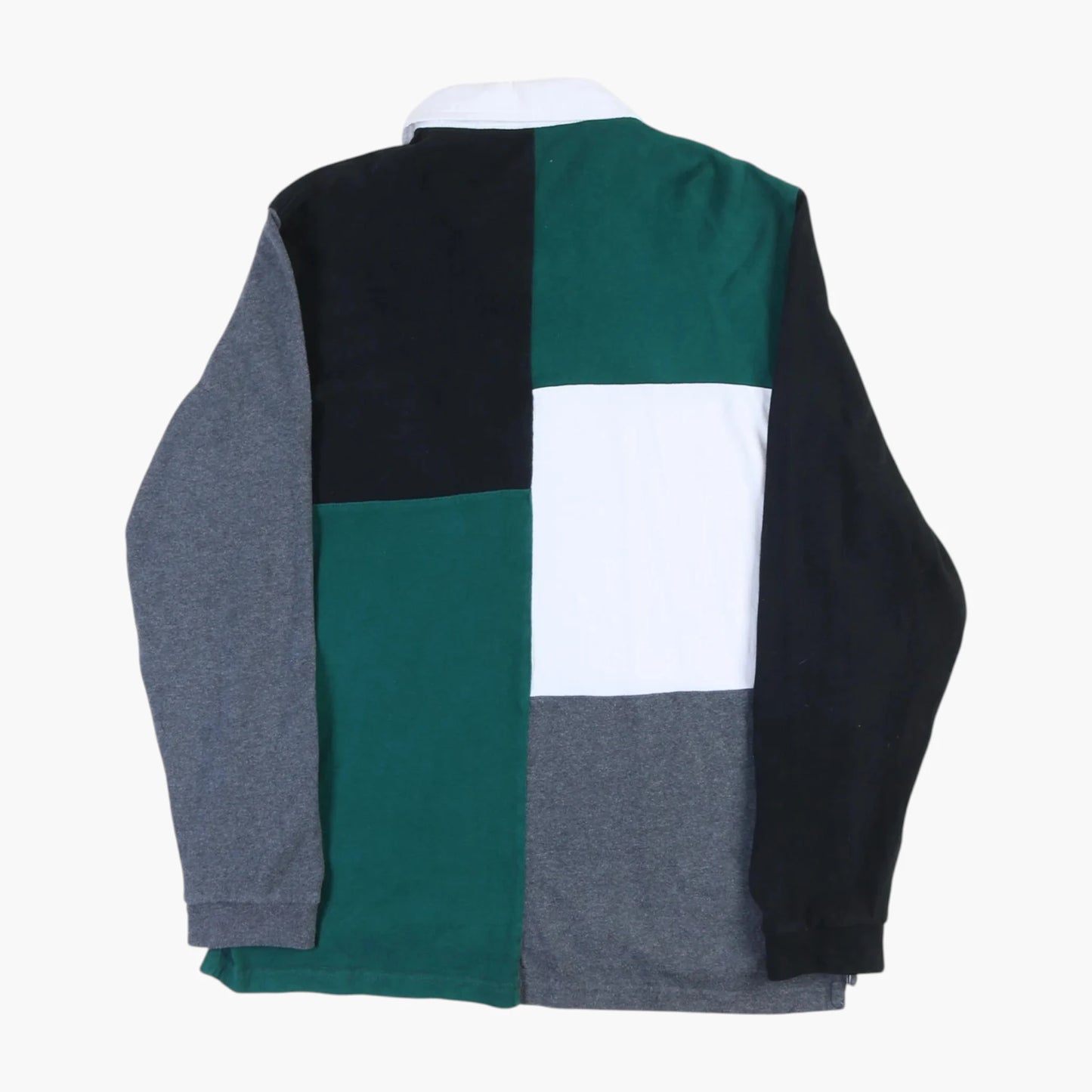 Aeropostale Rugby Shirt - Green Patchwork