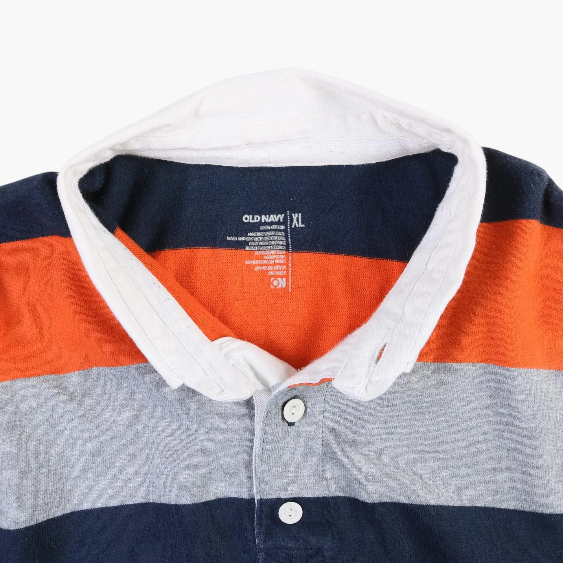 Old Navy Rugby Shirt - Orange Stripe