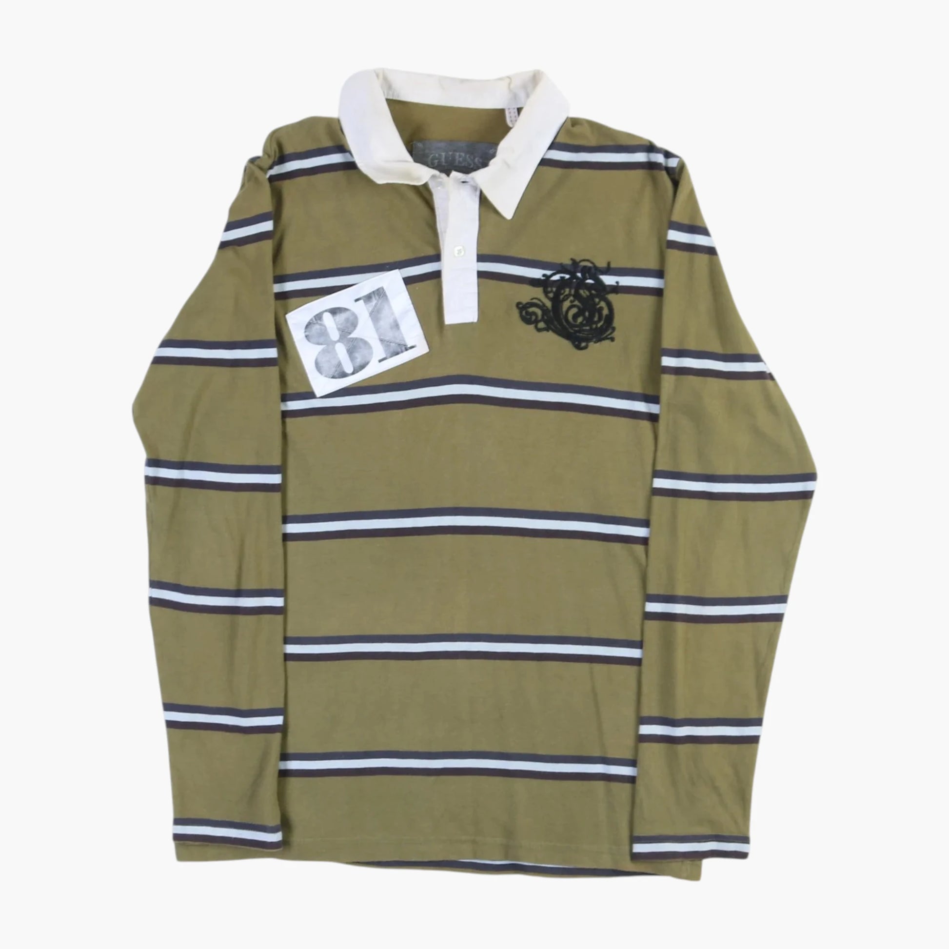 Guess Rugby Shirt - Green Stripe