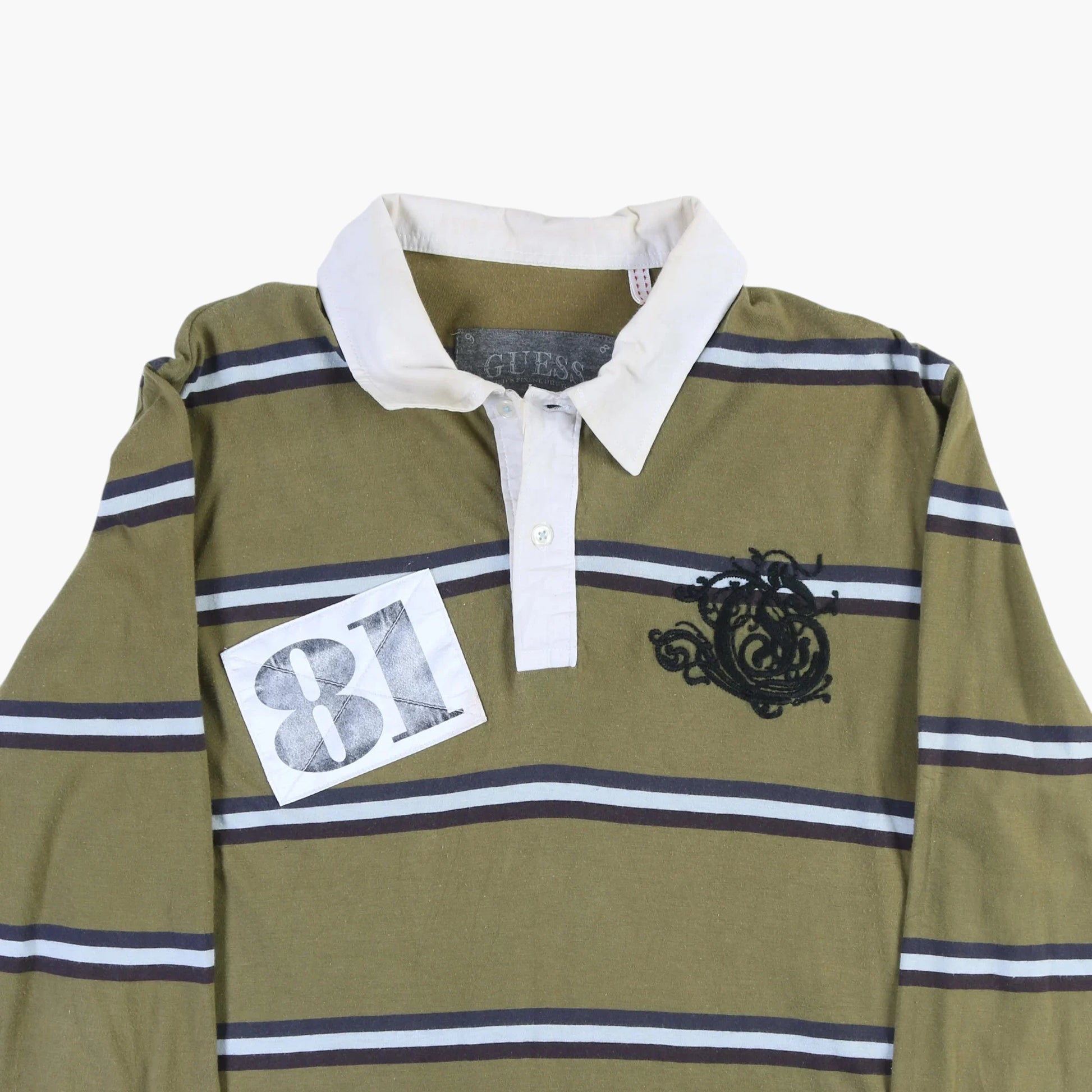 Guess Rugby Shirt - Green Stripe