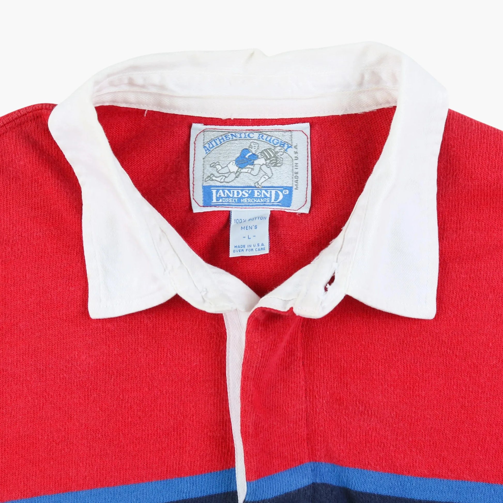 Lands End Rugby Shirt - Red
