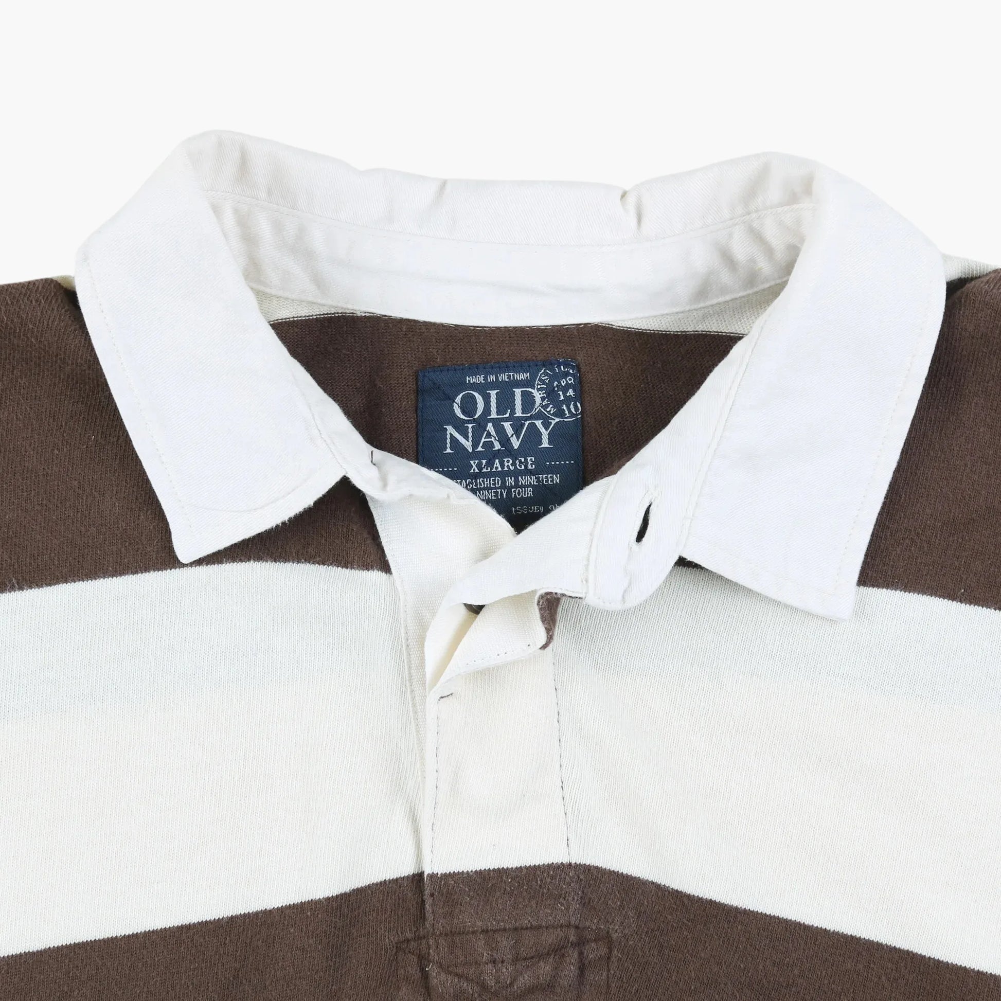 Old Navy Rugby Shirt - Brown Stripe