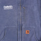 Sherpa-lined Canvas Work Jacket - Purple