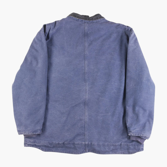 Sherpa-lined Canvas Work Jacket - Purple