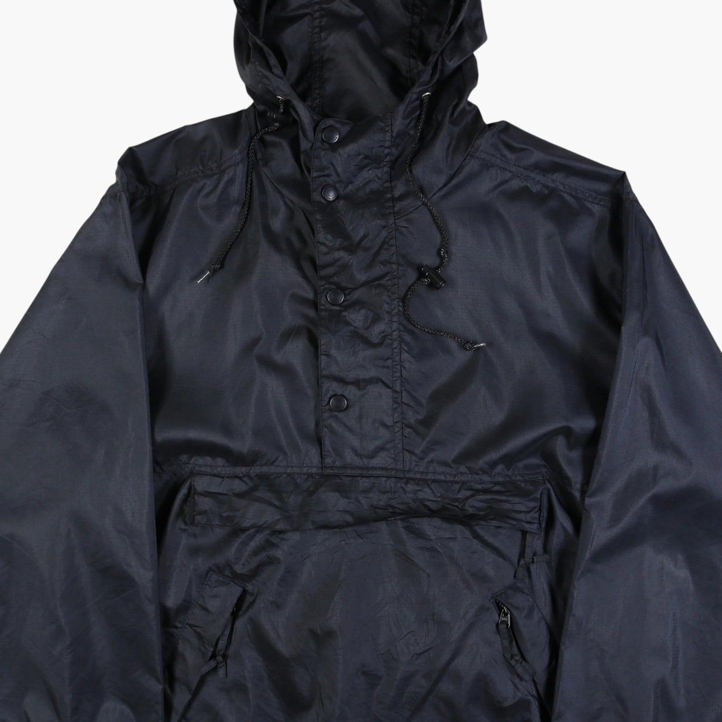 Anorak Hooded Windbreaker - Black