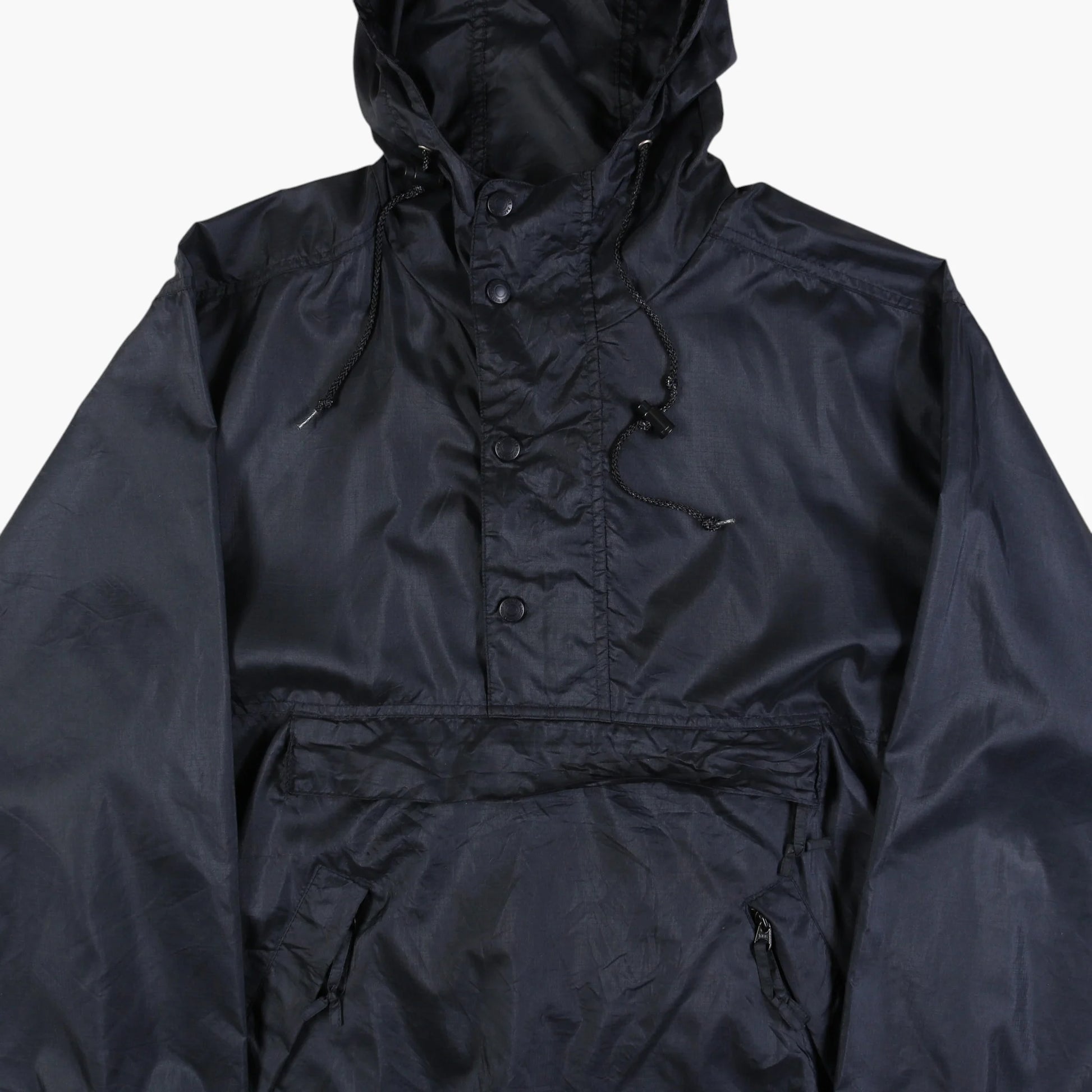 Anorak Hooded Windbreaker - Black
